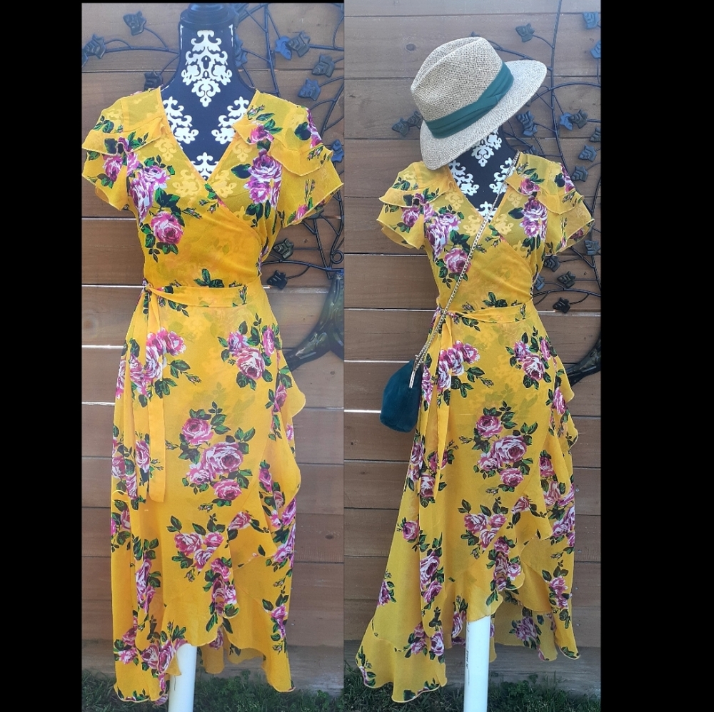 Floral Wrap Dress